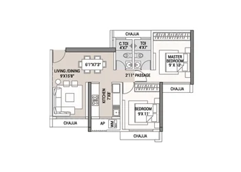 Bhagwati Celestria Airoli 2 BHK Structure